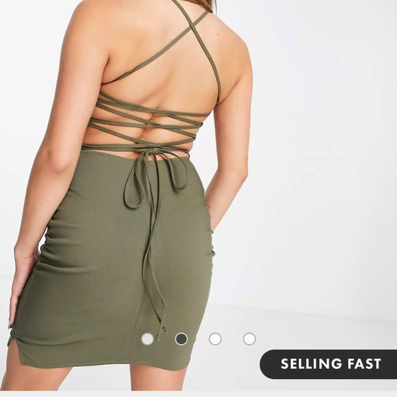 ASOS Lace Up Back Mini Dress - Picture 2 of 2